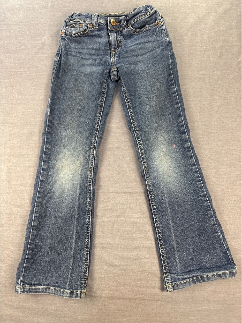 Jordache Girls Bootcut Denim Jeans Size 7 Regular Blue